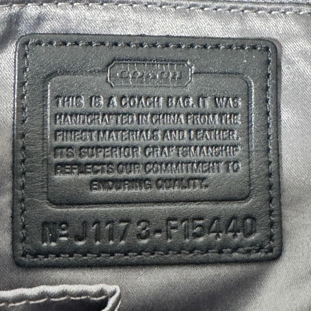 Coach Ashley Satchel Large Black Grey Signature Jacquard Shoulder Bag F15440